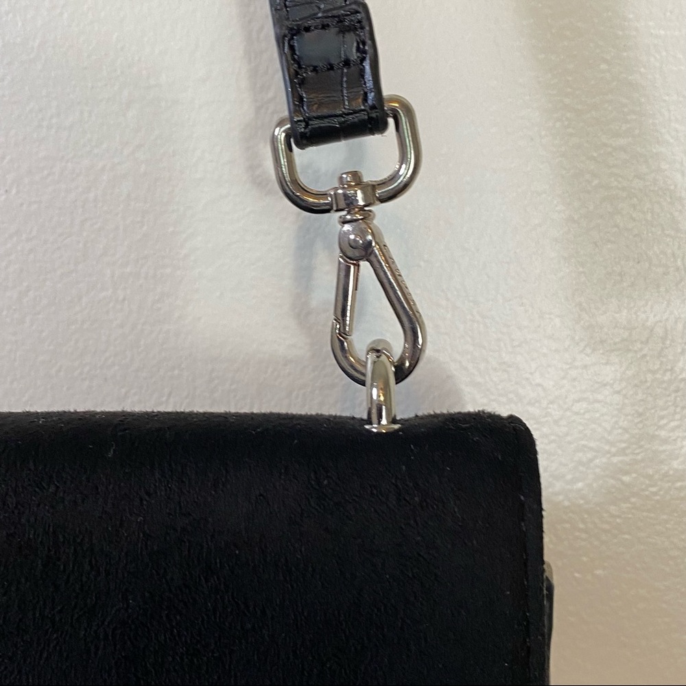 Carpisa Kuvera Mettalic Pebble Grain Faux Leather Structured Bag Cross Body - Picture 9 of 14